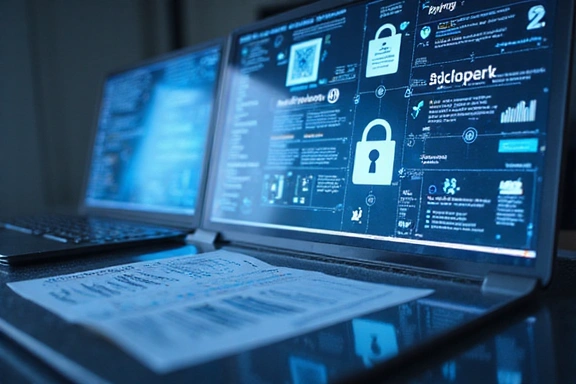 Imagen conceptual de regulaciones y cumplimiento en el contexto digital, con iconos de seguridad y documentos.