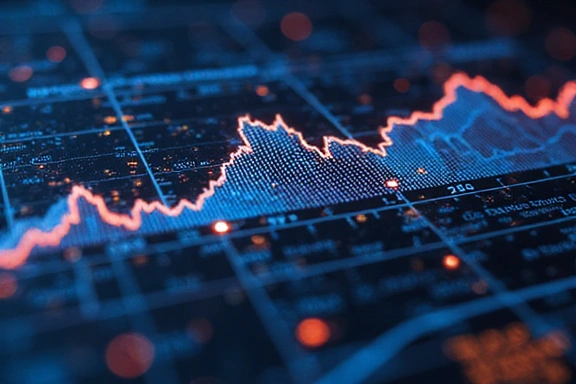 Representación visual de un algoritmo de machine learning detectando anomalías en un conjunto de datos financieros.